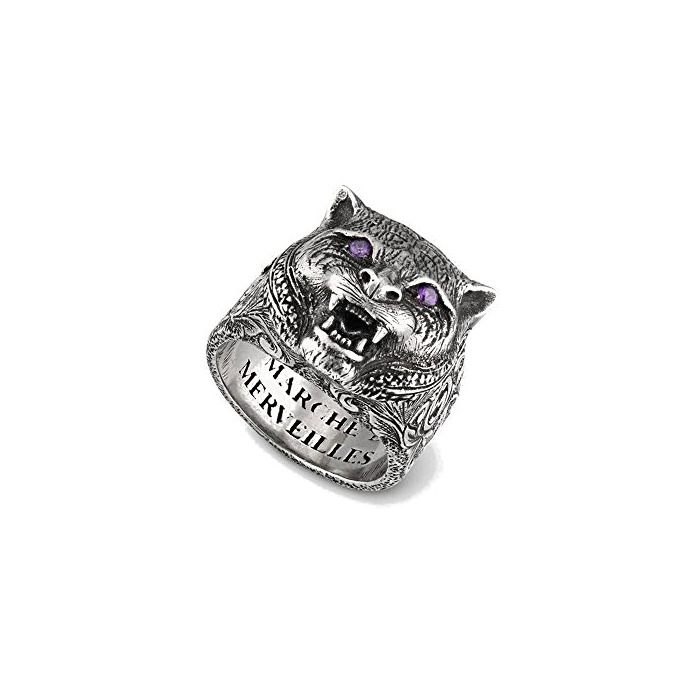 Fashion Gucci YBC524585001014 - Anillo de cabeza de felino para jardín