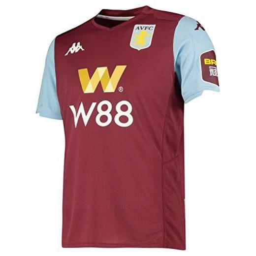 Kappa 2019-2020 Aston Villa Home Football Soccer T-Shirt Camiseta