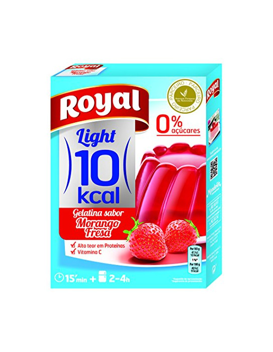 Social Royal Gelatina de Fresa Light - Paquete de 12 x 2.58 gr