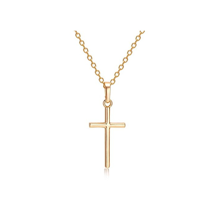 Product Demino Mens Womens Stainless Steel Gold Silver Plated Cross Pendant Pendant Necklace