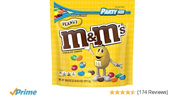 Fashion M&M'S Peanut Chocolate Candy, 38-Ounce Party ... - Amazon.com