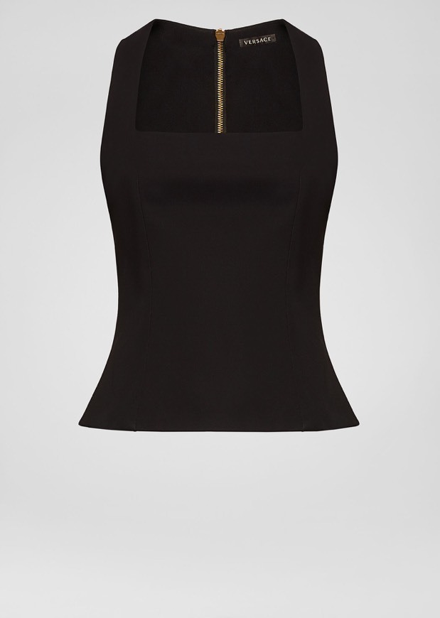 Moda Geometric Neckline Bustier Top 