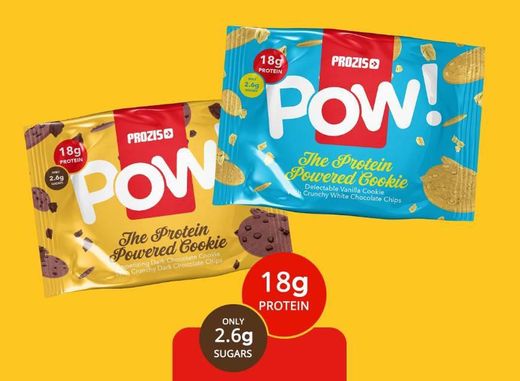 12 x POW! - Protein Cookie 60 g - Barras e Snacks