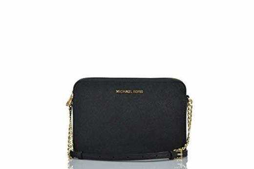 Michael Kors Jet Set Grande East West Crossbody Black Saffiano