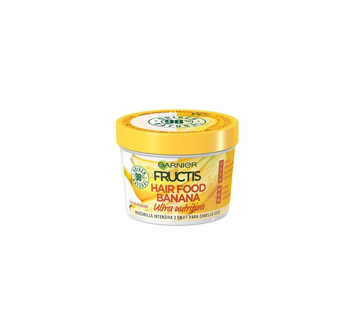 Social Garnier Fructis Mascarilla 3 en 1 Hair Food Banana , 3 Recipientes