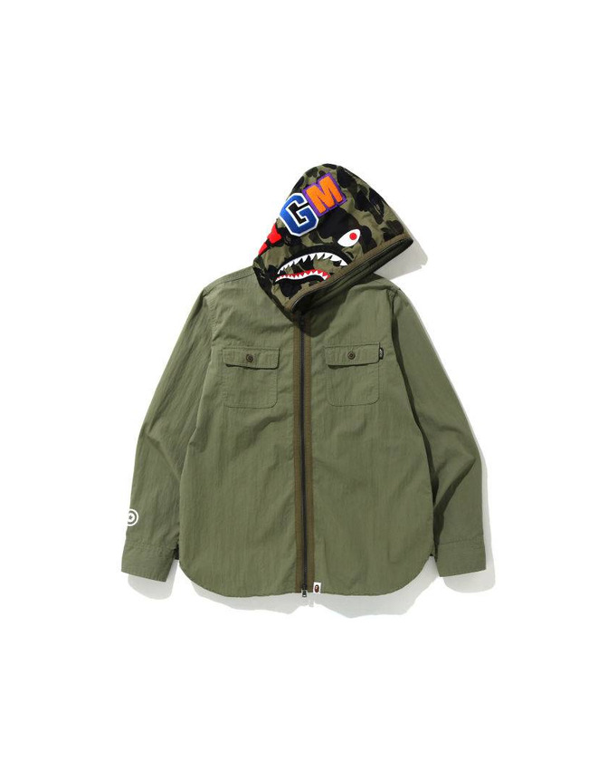 Products Bape Camo Shark hooded shirt jacket