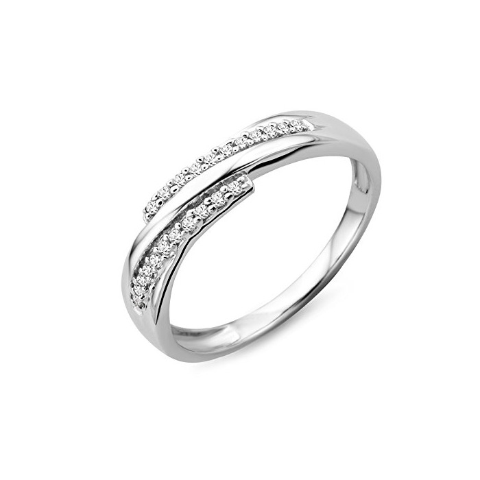 Product Miore SA924R4 - Anillo de oro blanco de 9 quilates con diamante