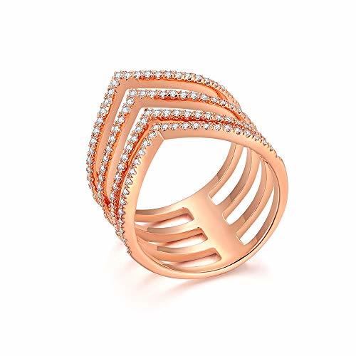 Producto Italina Bijoux Moda Joyería Anillo de Bodas para Las Mujeres Ladies Chevron