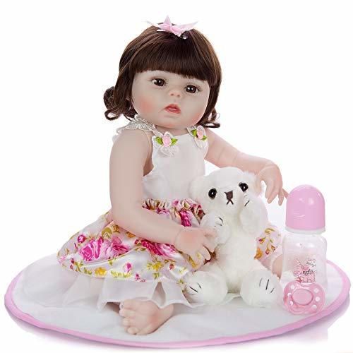 ASDAD Moda Baby Girl Doll Toy Full Silicone Body Fantasy Boneca Reborn