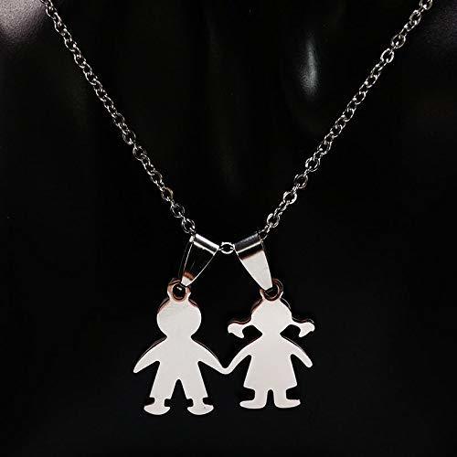 Lugar NA Familia Ni?os Ni?as Collares de Acero Inoxidable Mam¨¢ Collar y Colgantes