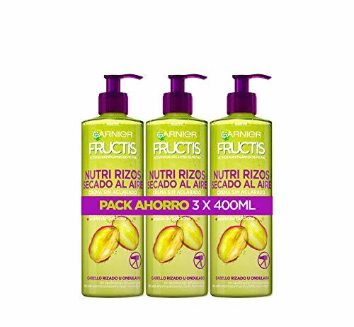 Belleza Garnier Fructis Nutri Rizos, Crema de Peinado sin Aclarado para Cabello Rizado