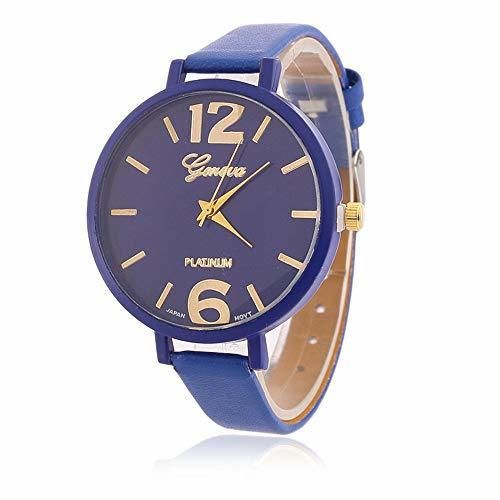 Watch Reloj de Mujer Simple Ginebra Candy Reloj de Mujer Piel sintética