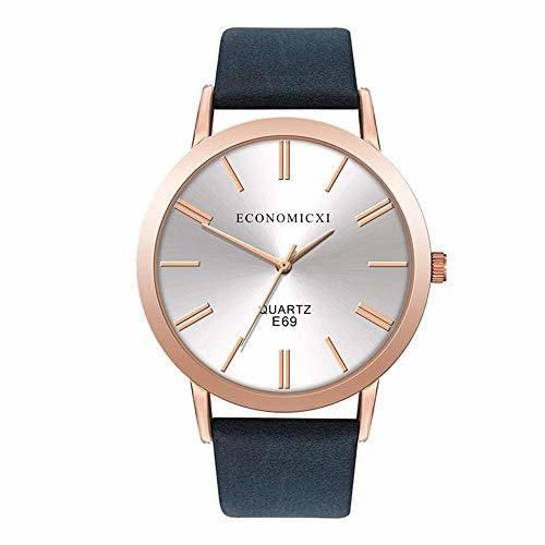 Watch Relojes Señoras Minimalista Reloj de Pulsera Casual Cuarzo Correa de Cuero