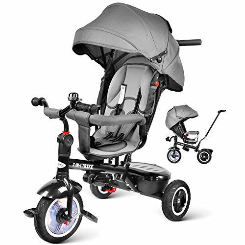 Social besrey 7 en 1 Triciclos Bebes reclinable con Asiento Giratorio
