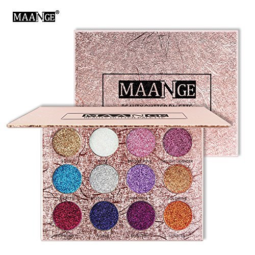 Social Maange Sombras de Ojos Paletas de Maquillaje de 12 Colores Sombras de