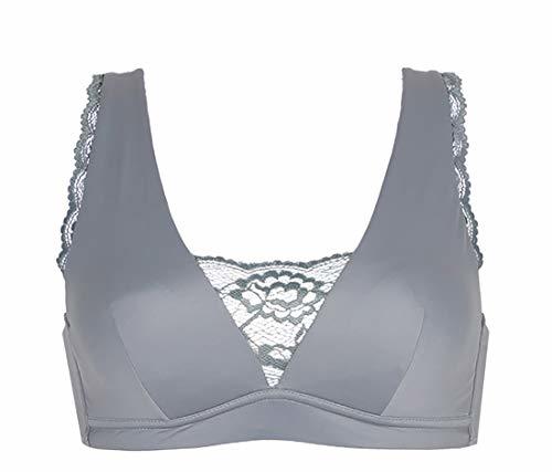 Social RedAlphabet Sujetador sin Tirantes, Pieza Suelta, Sujetador de Encaje Fino Bordado, sin