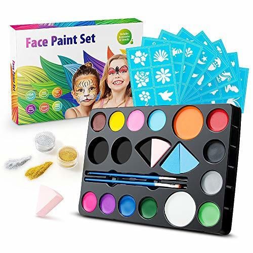 Jelife Pintura Facial para Niños y Adultos Kit de Pintura de la
