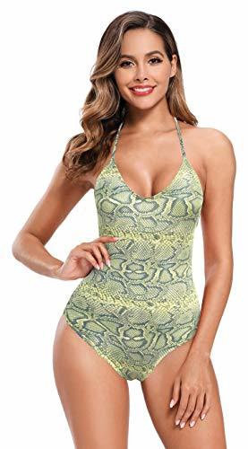 SHEKINI Bañador de una Pieza para Mujer Traje de Baño de una