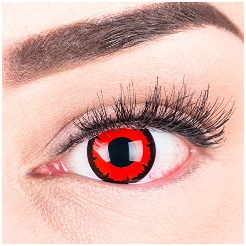 Lugares Colores funnylens Crazy FUN rojos Dark Lord Contacto lente con borde negro