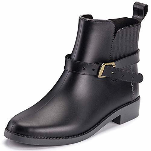 Social Botas Agua Mujer Chelsea Jardín Trabajo Lluvia Botines Tobillo Casual Calzado Festival