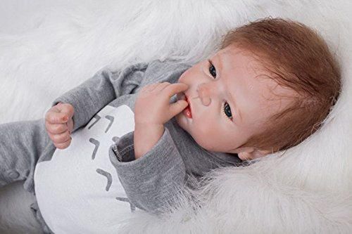 OUBL 22pulgadas 55 cm realistas Reborn Muñecas Muñecos bebé Baby Dolls Boy