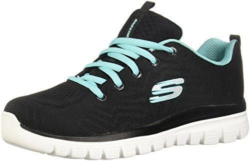 Skechers Sport Women's - Zapatillas de Sintético para Mujer, color Negro, Talla