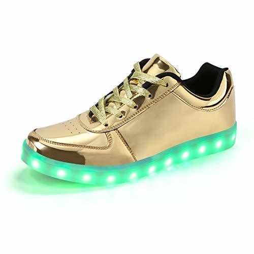 Lugar Padgene Zapatillas de Luces LED Carga USB Zapatos con Cordones de Deporte