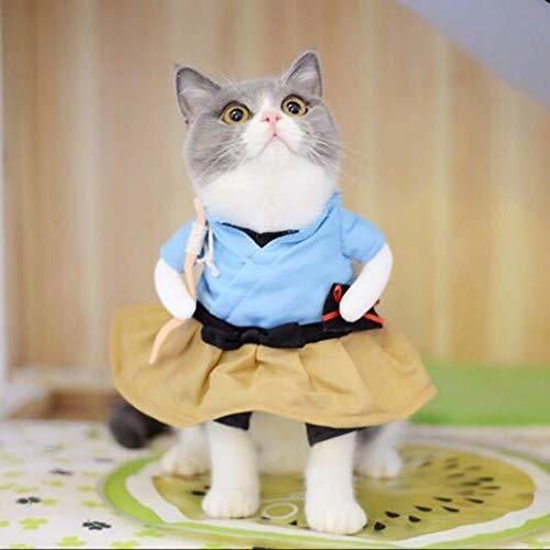 Suministros para mascotas Divertido disfraz de perro gato Traje uniforme Ropa de