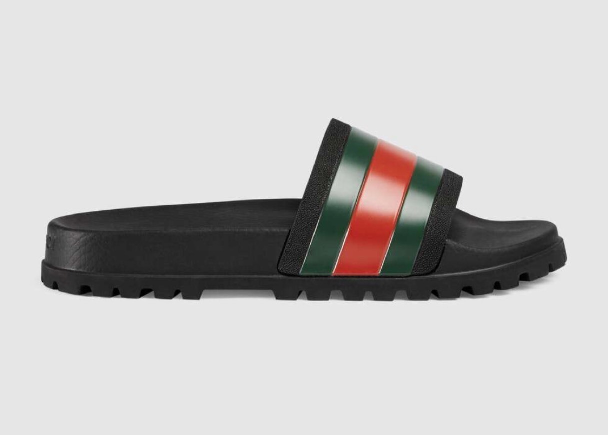 Fashion Gucci Web slide sandal