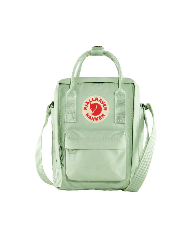 Mala a tiracolo Kånken Sling de vinil verde água 