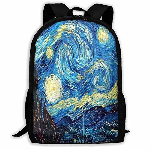 Starry Night Vincent Van Gough Painting Sky Personalized Casual Mochila Ultra Light