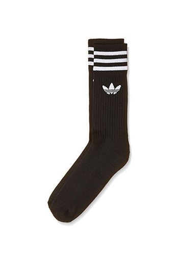 Adidas Solid Crew, Calcetines Unisex Adulto, negro