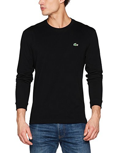 Fashion Lacoste Sport TH0123 Camiseta, Negro