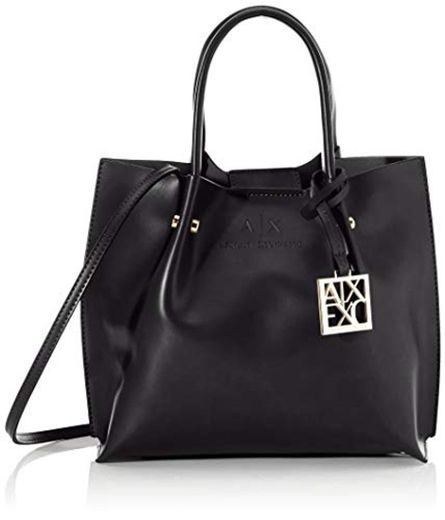 Armani Exchange Mujer Chic Small Shopping Tote, 22 x 11 x 25