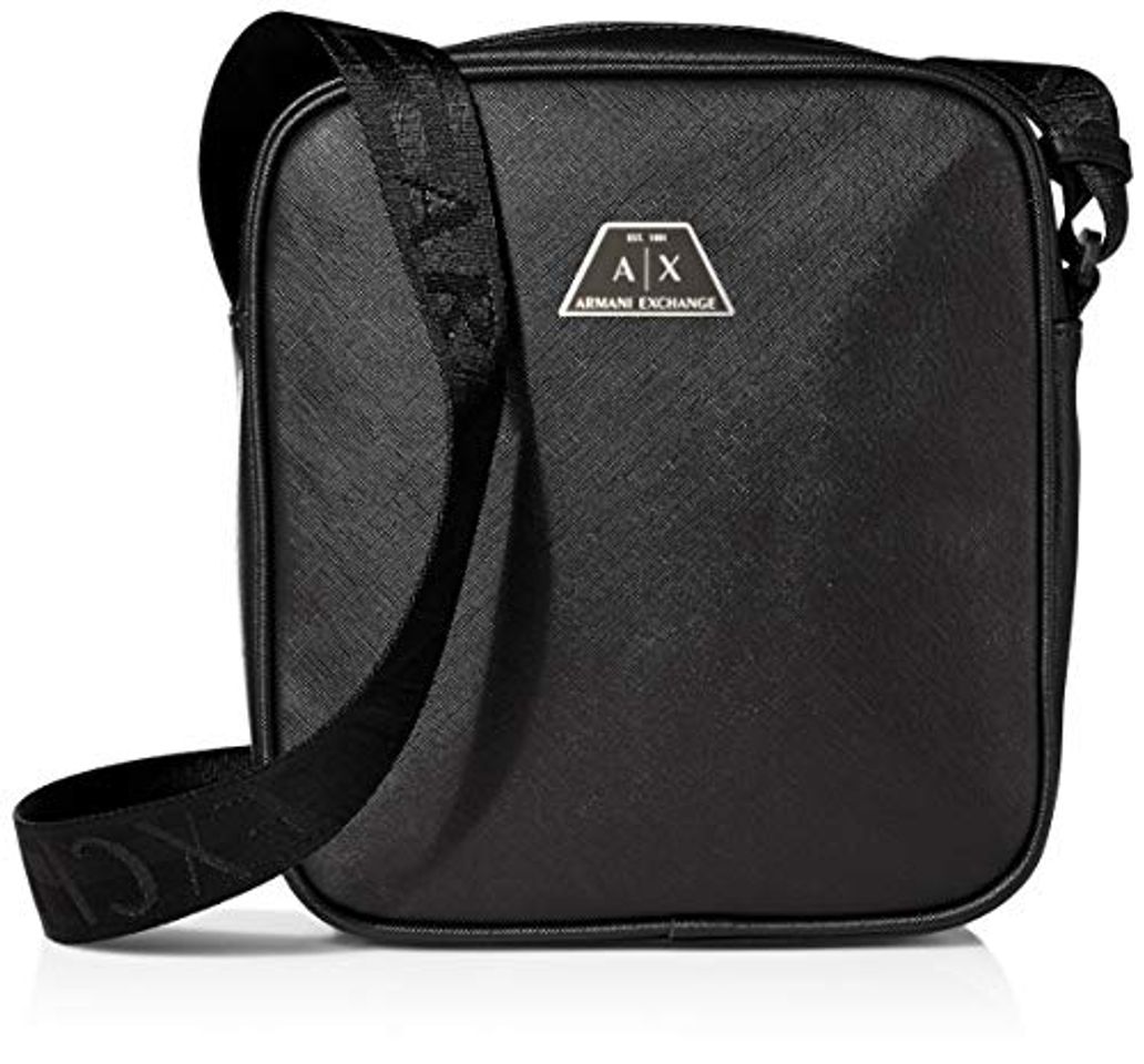 Producto Armani Exchange Zip Top Reporter, Bolsa de Mensajero para Hombre, Negro