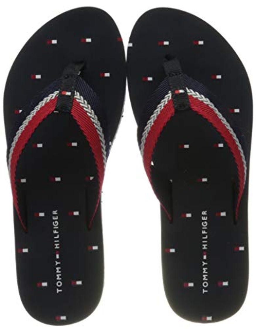 Product Tommy Hilfiger Tommy Flag Beach Sandal, Sandalias con Punta Abierta para Mujer,