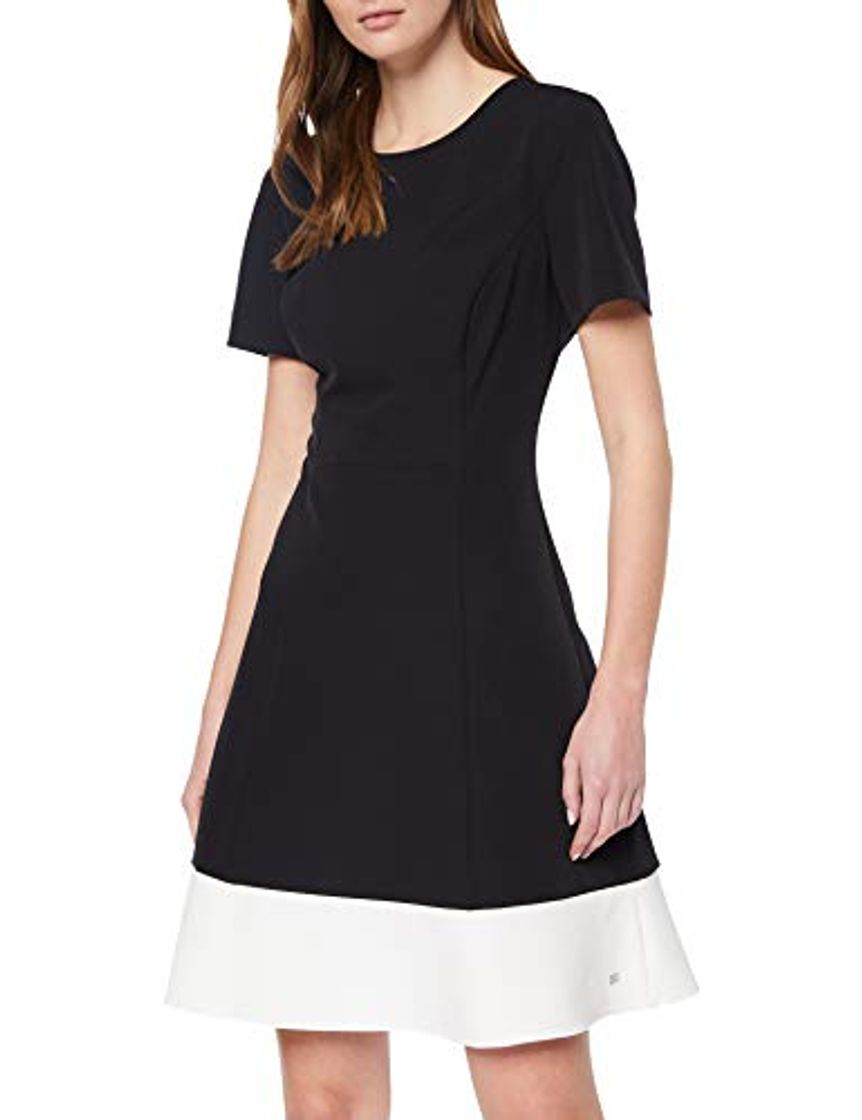 Fashion Tommy Hilfiger Angela C-nk Clrblock Dress SS Vestido, Negro