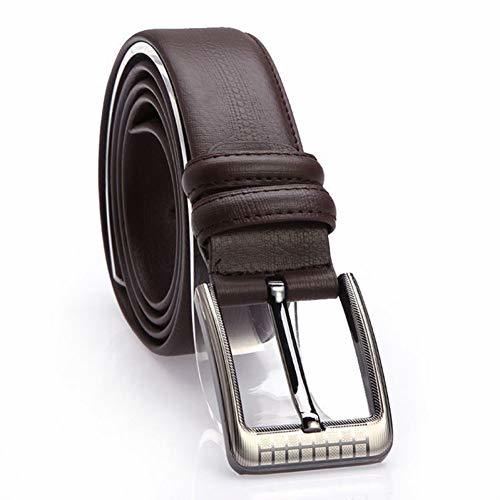 Social GOVVZ Cinturón de Moda para Hombre Cinturón de Cuero Alfiler Hebilla Correa