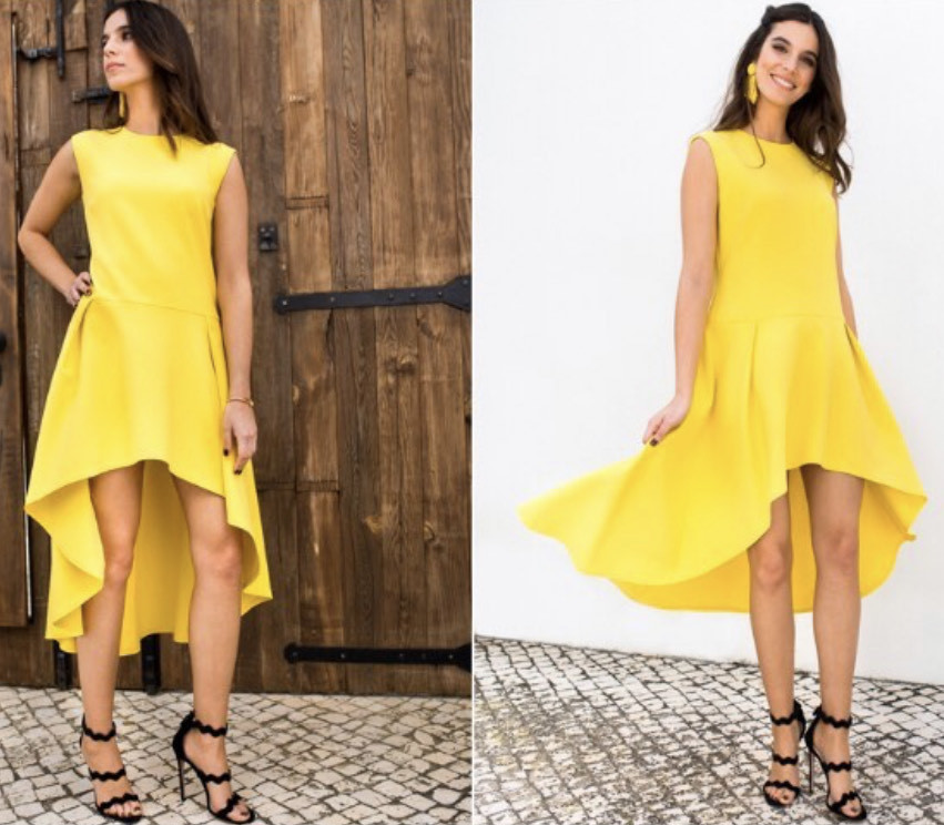 Moda Vestido Amarelo