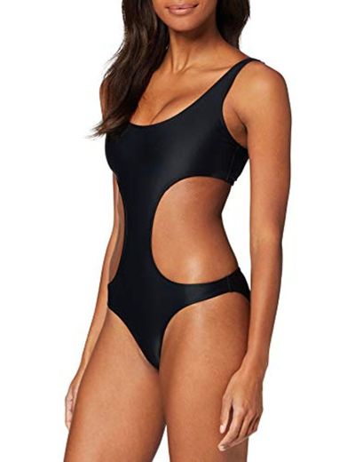 Urban Classics Ladies Monokini Trikini, Negro