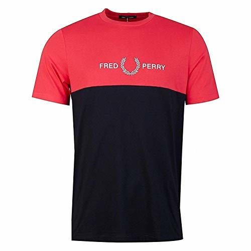 Fred Perry Camiseta Camiseta M/C Hombre Rojo S