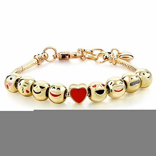 Producto HFLGKLO Emoji Distância Ouro Bracelet & Bangles Para Mulheres Diseño personalizado Emoji