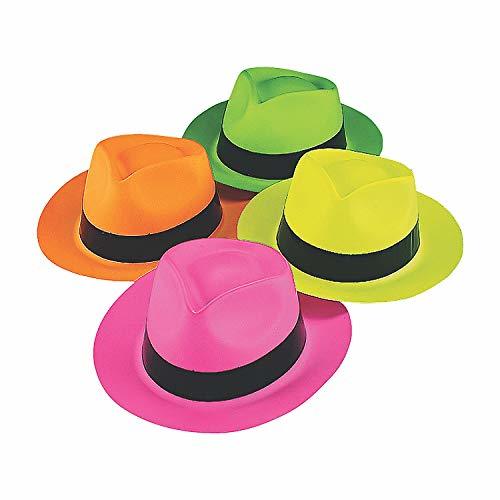 Social Neon Color Plastic Gangster Hats