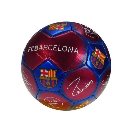 Balón de fútbol oficial firmado con el escudo del FC Barcelona