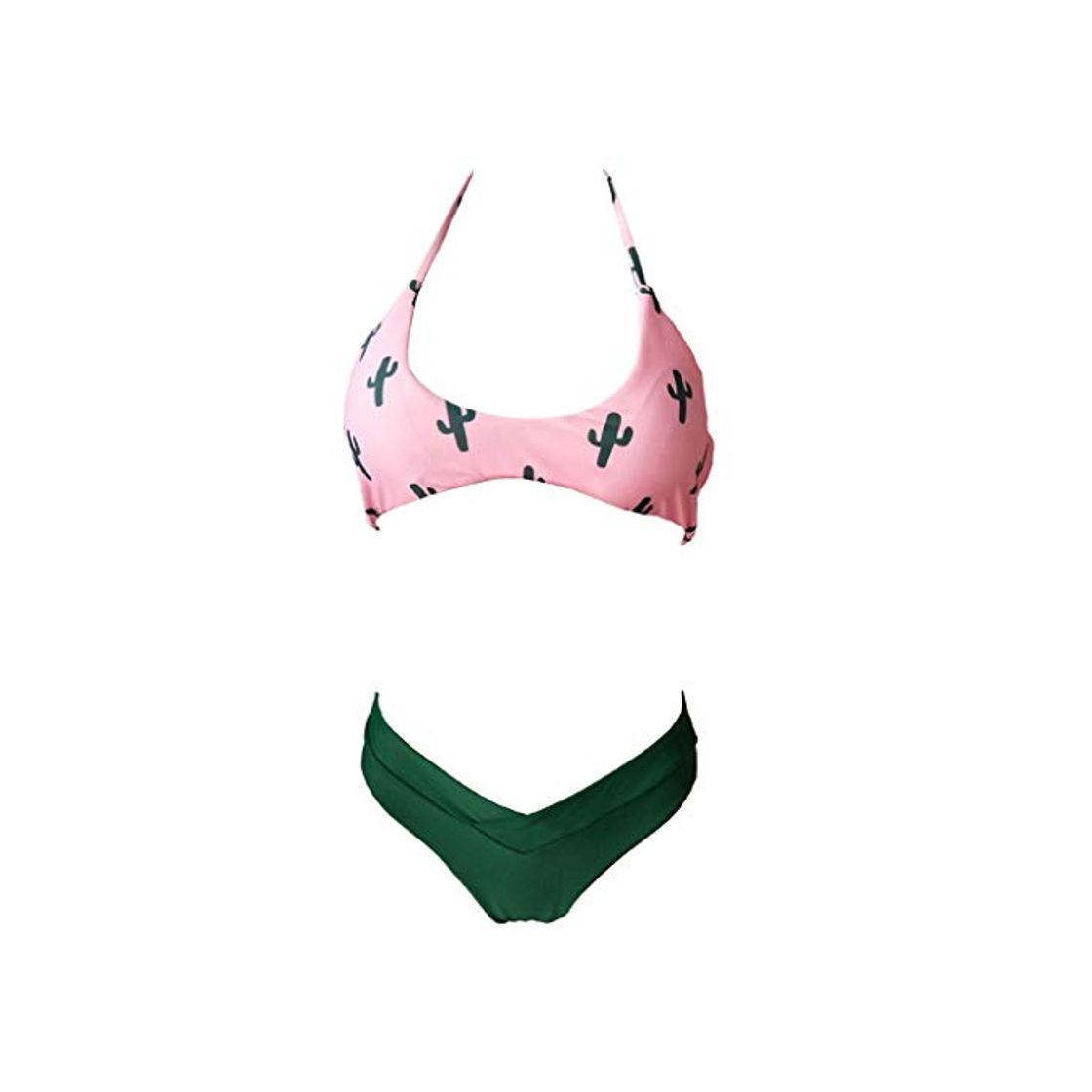 Producto AIni Dos Piezas De Mujer Bikini De Traje De BañO De Bikini con Estampado De Cactus Traje De BañO