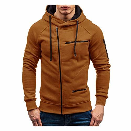 Social ZODOF sudadera hombres con capucha Color puro Mangas largas Cremallera Casual Moda
