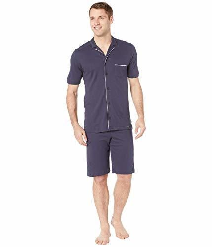 Hanro Night & Day Pyjama 1/2 Arm Pijama, Azul