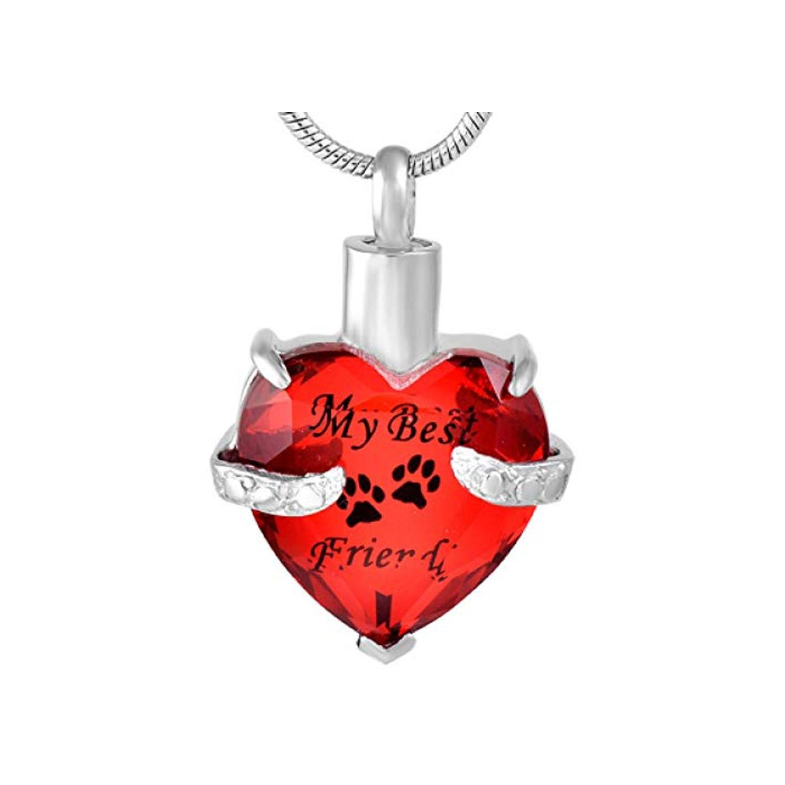 Moda dingsheng Cadena De Cenizascollares para Hombre My Best Friends Heart Shape Memorial