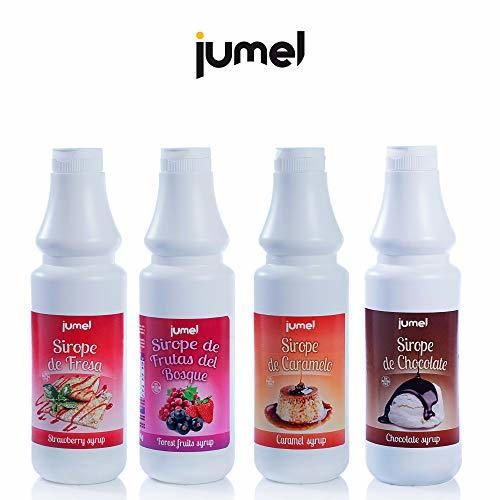 Pack de 6 unidades de Sirope JUMEL botella 1Kg. sin gluten multisabor