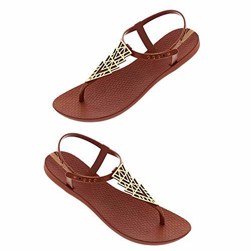 Social Sandalias Planas Bohemias Flip Flop Zapatos de Verano de la Playa Sandalias